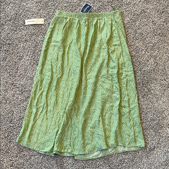 URBAN Romantics Green A-Line Skirt with Dots - Picture 4 of 4